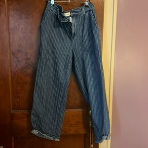 Madewell, the perfect vintage pinstripe Jean, wide leg 27
